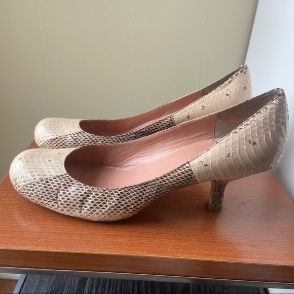 MaxStudio.com Snakeskin Kitten Heeled Shoe - Picture 4 of 9